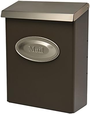 Gibraltar Mailboxes Designer Locking Medium Capacity Galvanized Steel Venetian Bronze, Wall-Mount Mailbox, DMVKGV04