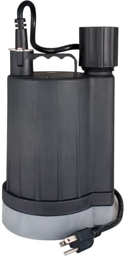 Star 2SUEL 1/4 HP Submersible Automatic Utility Pump with Electronic Water Sensor