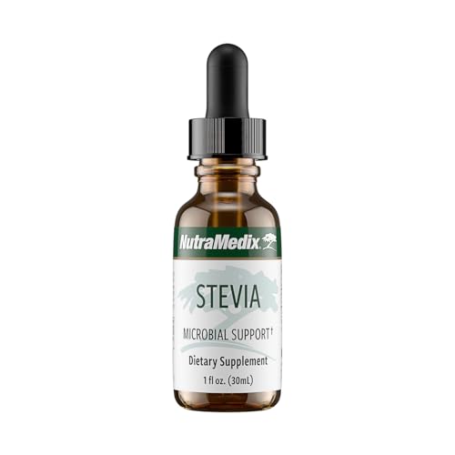 NutraMedix Stevia - Bioavailable Liquid Stevia Leaf Extract Drops for Microbial Support - Sugar Alternative with Microbial Support Properties - Low-Carb, No Added Sugar (1 oz / 30 ml)