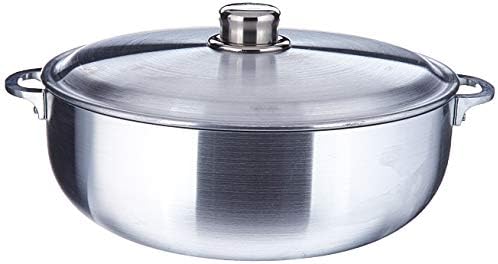 Uniware Heave Duty Aluminum Calderon/Pot with Aluminum Lid Cover, Silver (28.5 QT)