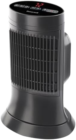 Honeywell Slim Ceramic Tower Heater, Small Room, Black – Easy to Use – Slim Space Heater with Two Heat Settings | Easy to Use – Slim Space Heater with Two Heat Settings
