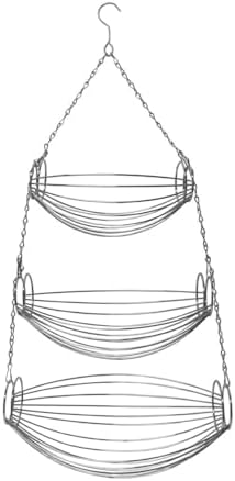3 Tier Fruit Bowl Fruit Basket for Kitchen, Hanging Kitchen Storage Organizer