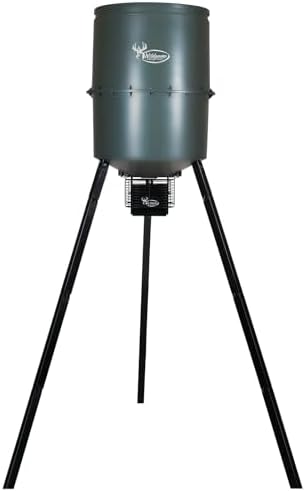 Wildgame Innovations Quick-Set Pro 270lb Game Feeder | Digital timer durable Varmint-Proof tripod Corn/Pellet deer hunting feeder