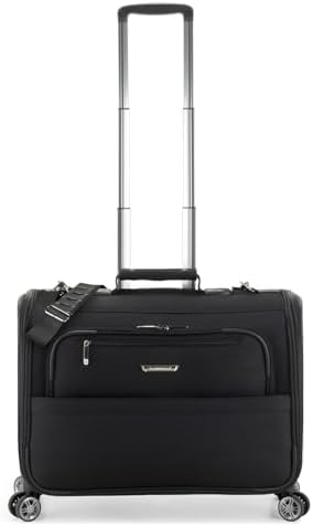 Traveler's Choice Carry-On Softside 8-Wheeled Spinner Garment Bag Luggage, Black, 21-Inch