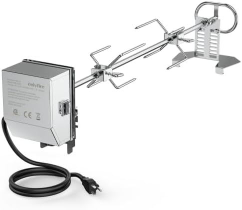 onlyfire Stainless Steel Grill Rotisserie Kit for Most Gas Grills