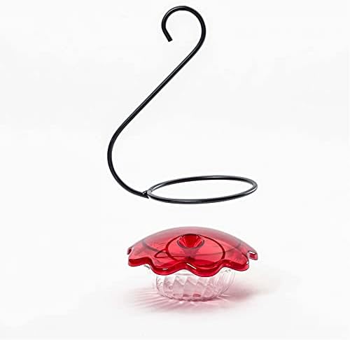 Birds Choice Hummerfest Hummingbird Feeder with Weatherguard | 12oz, Red | Built-In Ant Moat Protects Nectar, Rain Cover Keeps Feed Fresh, Easy to Fill and Clean
