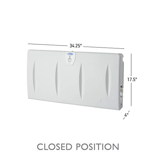 SafetyCraft Horizontal Wall-Mounted Baby Diaper Changing Station - Easy to Clean