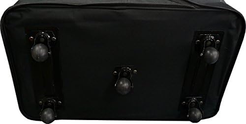 36" Black Large Rolling Wheeled Duffel Bag Spinner Suitcase Duffle Bag Luggage