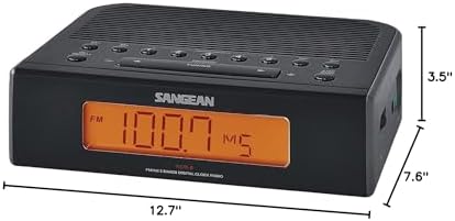 Sangean RCR-5 Digital AM/FM Clock Radio, White