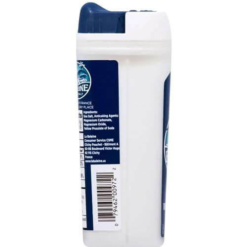 La Baleine Fine Sea Salt, Mediterranean Sea Salt, Shaker Bottle, Product of France, 4.4 Oz