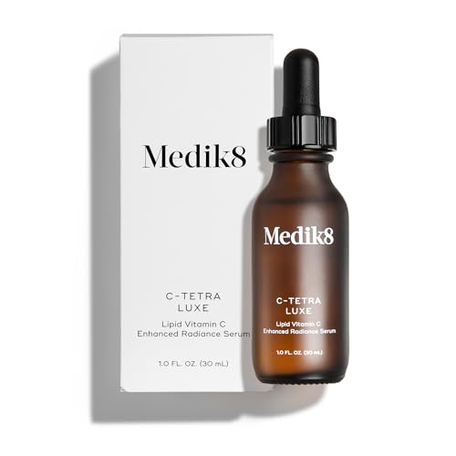 Medik8 C-Tetra - Balancing Vitamin C Serum For Face - Smooths Fine Lines and Wrinkles - Face Serum with Squalane - Vegan and Gluten Free - 1.0 oz | 7% Vitamin C, squalane for hydration, vitamin E antioxidant, lightweight