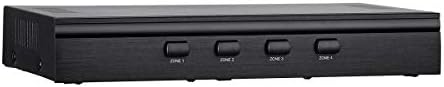 Monoprice SS-4 Premium 4 Channel Speaker Selector, with Impedance Protection, Supports 12-16 AWG Speaker Wire, Individual Zone On/Off Buttons, 138157
