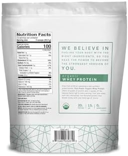 Dr. Mercola Pure Power Organic Whey Protein, 20 g, 20.60 oz (15 Servings)