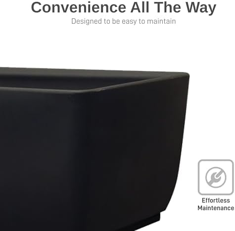 RTS Home Accents 30" Urban Rectangular Garden Planter, Graphite - Stylish, Durable, and Weather-Resistant Planter for Outdoor Gardens, Patios, and Urban Spaces
