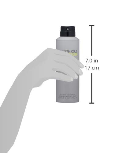 Kenneth Cole Reaction All Over Body Spray for Men, Notes of Juicy Lime, Crisp Green Apple, Patchouli, Citrus Green Woody Fragrance