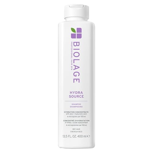 Biolage Hydra Source Shampoo – For Dry Hair | Aloe vera, hyaluronic acid, vegan, paraben-free, softens, moisturizes, adds shine