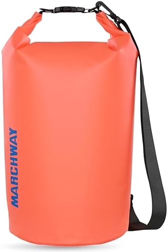 MARCHWAY Floating Waterproof Dry Bag Backpack 5L/10L/20L/30L/40L, Roll Top Sack Keeps Gear Dry for Kayaking, Rafting, Boating, Swimming, Camping, Hiking, Beach, Fishing
