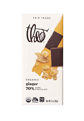 Theo Pure Organic Dark Chocolate Bar, 85% Cacao, 1 Bar | Vegan, Fair Trade