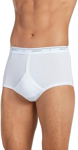 Jockey Classic Full Rise Brief- 6 Pack - 100% Cotton Underwear for Men
