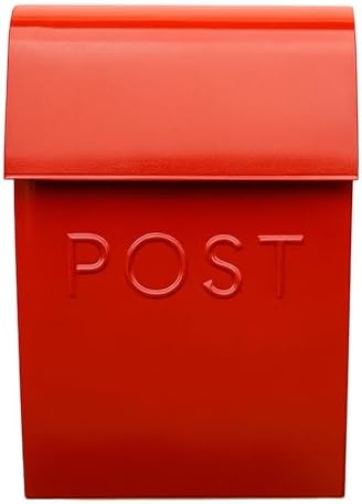 NACH Mailboxes for Outside Wall Mount, 15 x 10 x 4 inches, Red Wall Mounted Mailbox and Newspaper Holder, Waterproof Mailbox for Door - The Milano Mailbox
