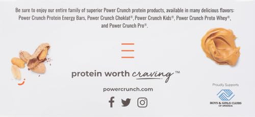 Power Crunch Protein Energy Wafer Bars, Peanut Butter Fudge, 1.4 Ounce (12 Count)