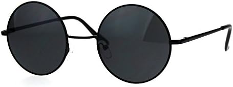 SA106 Reflective Color Mirrored Hippie Groove Round Circle Lens Retro Sunglasses