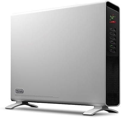 DeLonghi Convection Panel Heater, Full Room Quiet 1500W, portable electric heater is freestanding/easily wall mounted. Energy Saving, quick heat distribution, timer, asphalt gray, HCX9115E