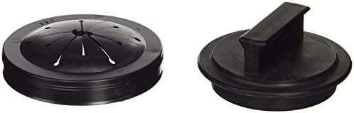 Waste King L-3200 Garbage Disposal with Power Cord, 3/4 HP & King 1025 EZ Mount Garbage Disposal Stopper and Splash Guard, Black