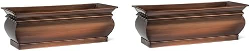 H Potter Herb Planter Pots Succulent Window Box - 16 x 6 x 5.75 inches | Rectangular Indoor Outdoor Flower Garden Planter