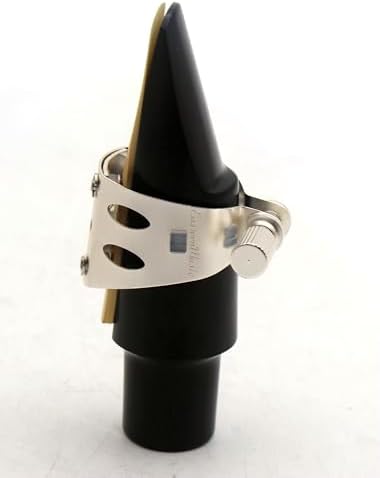 Eastern Music Saxophone Hard rubber mouthpiece Soprano alto Tenor metal ligature Ligature cap (Sandblust gold, Tenor MPC)