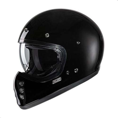 HJC V60 Solid Off-Road Motorcycle Helmet with IS-10 Internal Visor, DOT Approved (Semi Flat Black, X-Small)