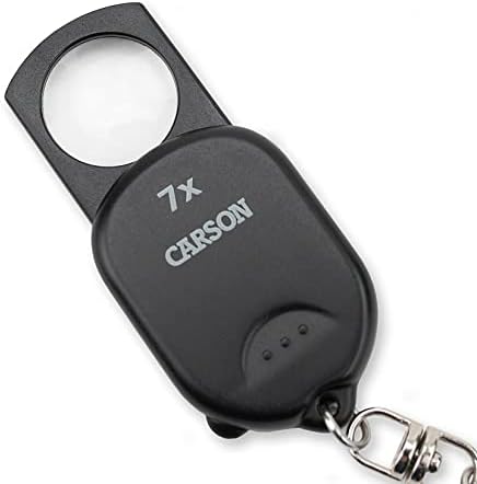 Carson Clip and View Pop-Up Retractable 7X Aspheric Keychain Magnifier (GN-70)