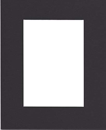 Pack of (2) 24x36 Acid Free White Core Picture Mats Cut for 20x30 Pictures in Black