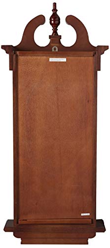 Bedford Clock Collection Grand Antique Chiming Wall Clock with Roman Numerals in a in a Cherry Oak Finish, 38" L