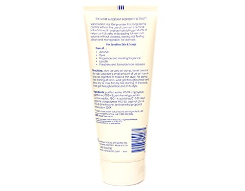 Vanicream Hair Styling Gel, 7 Ounce (Pack of 4)
