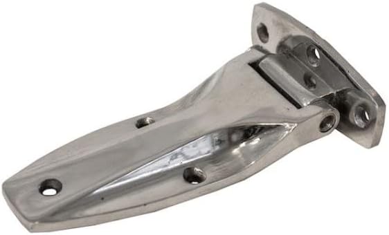 Buyers Products Cargo Trailer Flush Hinge - 3.28 x 5.59 Inch, Cast Zinc, Polished, Modern Style