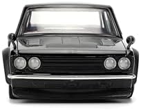 Jada Toys JDM Tuners 1:24 Scale Die-Cast 1973 Datsun 510 – Opening Doors, Detailed Interior, Rubber Tires, Collectible for Ages 8+(Gloss Black)
