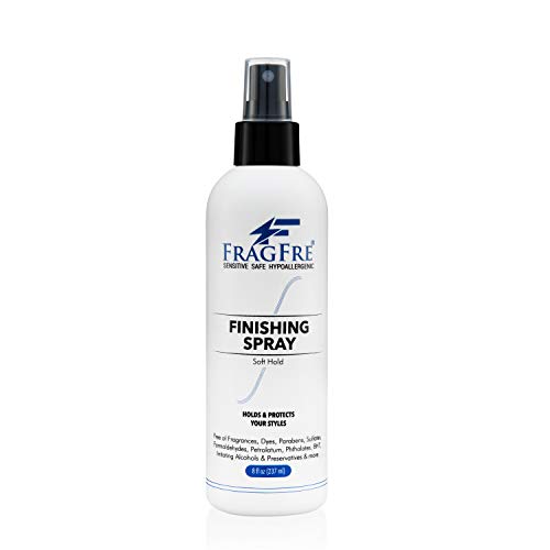 Hair Finishing Spray 8 oz - Flexible Soft Hold - Hair Spray for Sensitive Skin - Fragrance Free Hypoallergenic Parabens Free - Non Irritating Quick