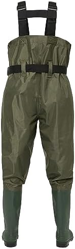 Duck and Fish PVC Chest Wader Boot Foot with Waist Belt