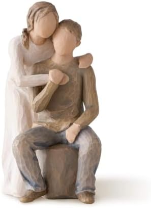 Willow Tree You and Me (Darker Skin), Sculpted Hand-Painted Figure | Cast from a Susan Lordi Original Carving, Expression of Love and Caring, Display on Shelf, Table or Mantel, Fitted Gift Box