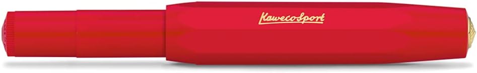 Kaweco CLASSIC SPORT Fountain Pen White with 23 Carat Gold-Plated Steel Nib and Iridium Tip for Ink Cartridges I Sport Fountain Pen 13 cm I Nib: BB (Extra Broad)