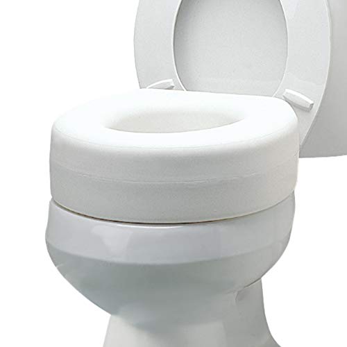 Lumex Raised Toilet Seat, 4.5" Riser, Non-Locking, Fits Most Toilets