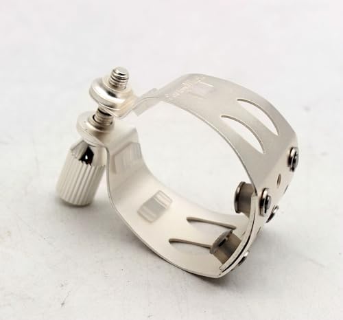 Eastern Music Saxophone Hard rubber mouthpiece Soprano alto Tenor metal ligature Ligature cap (Sandblust gold, Tenor MPC)