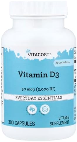 Vitacost Vitamin D3 (as Cholecalciferol) -- 2000 IU - 300 Capsules