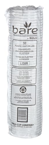 Solo LG8R-0090 Clear Overcap Lid Fits 8-32 oz PET Plastic Deli Container (Case of 500)