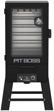 Pit Boss 4-Series WiFi & Bluetooth Digital Vertical Smoker with LCD Digital Controller and Wood Chip Tray, 1, 320-Sq. In. 6-Rack Cooking Space