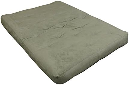 Gold Bond 8" Double Foam & Cotton Futon Mattress, Sage Microfiber, Full, Green
