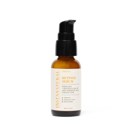 InstaNatural Vitamin C Face Serum, Brightens, Hydrates and Reduces Signs of Aging, with Vitamin C, Hyaluronic and Ferulic Acid, 1 FL Oz | All Skin Types, Brightens, Hydrates, and Reduces Signs of Aging, with Vitamin C, Hyaluronic Acid, and Ferulic Acid