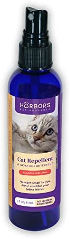 Harbors Cat Scratch and Chewing Deterrent Spray - 4 oz / 118 ml | Formulated with Essential Oils | 100% Satisfied or Return
