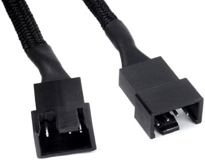 SilverStone Technology All Black Sleeved 1-to-2 Sleeved PWM Fan Splitter Cable (CPF01)